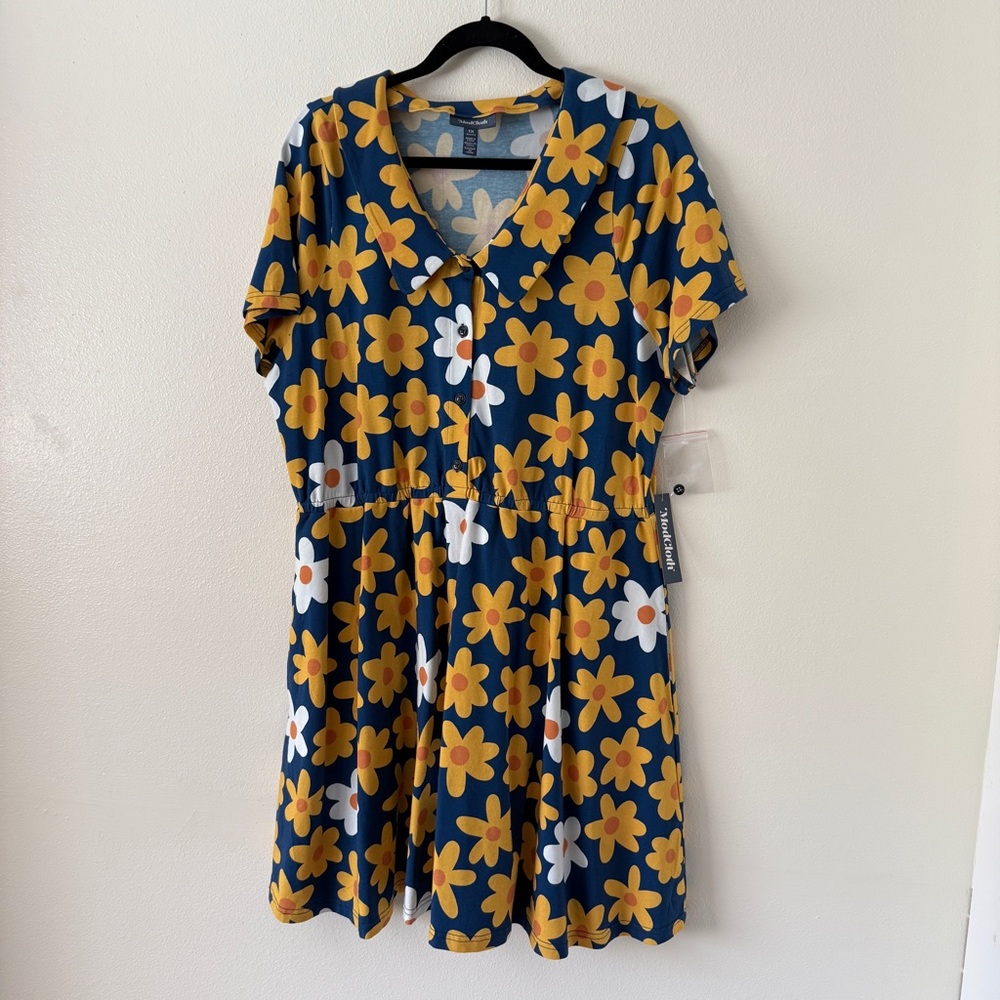 Modcloth Blue Floral Mini Dress